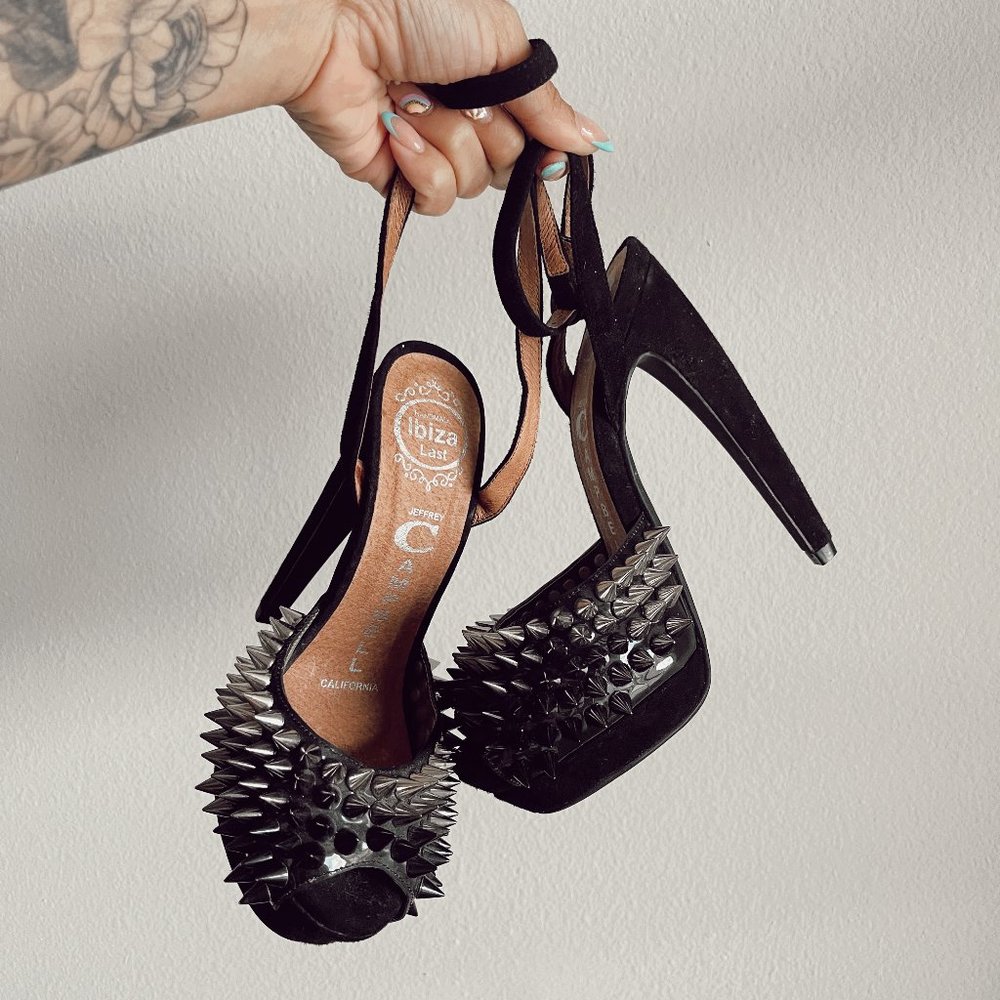 Jeffrey Campbell Spiked black heels
